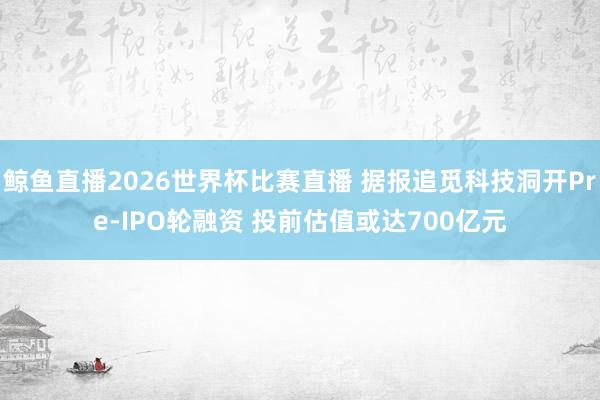 鲸鱼直播2026世界杯比赛直播 据报追觅科技洞开Pre-IPO轮融资 投前估值或达700亿元