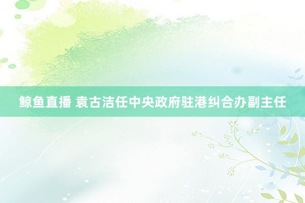 鲸鱼直播 袁古洁任中央政府驻港纠合办副主任