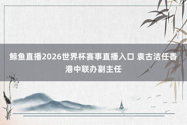 鲸鱼直播2026世界杯赛事直播入口 袁古洁任香港中联办副主任