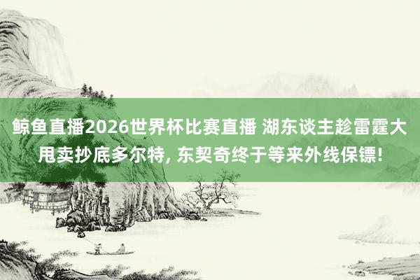 鲸鱼直播2026世界杯比赛直播 湖东谈主趁雷霆大甩卖抄底多尔特, 东契奇终于等来外线保镖!
