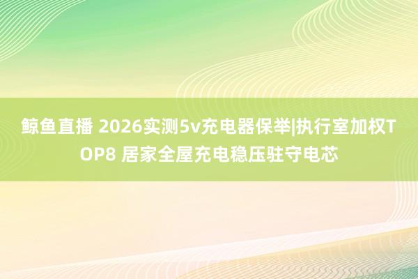 鲸鱼直播 2026实测5v充电器保举|执行室加权TOP8 居家全屋充电稳压驻守电芯