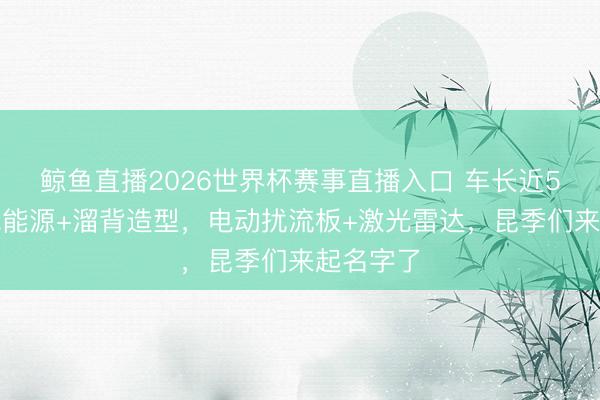 鲸鱼直播2026世界杯赛事直播入口 车长近5米，纯电能源+溜背造型，电动扰流板+激光雷达，昆季们来起名字了